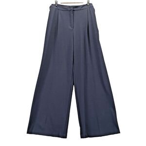Rachel Zoe Women’s 14 Blue Adjustable Waist Pleated Hi-Rise Wide Leg Pants NWT